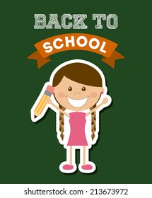 school design over green background vector illustration
