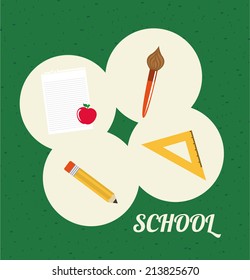school design over green background vector illustration