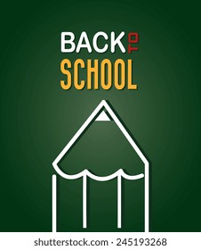 School design over green background, vector illustration.