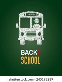 School design over green background, vector illustration.