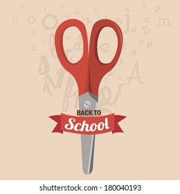 school design over  pink background vector illustration