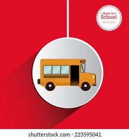 School design over red background, vector illustration 