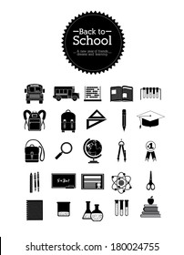 school design over white background vector illustration