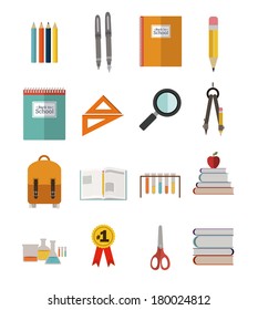school design over white background vector illustration