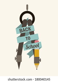 school design over white background vector illustration