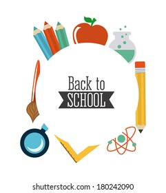 school design over  white  background vector illustration
