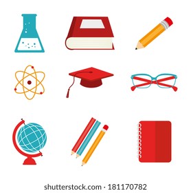 school design over white background vector illustration 