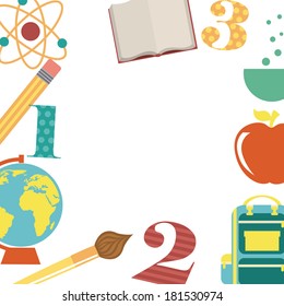 school design over  white background vector illustration