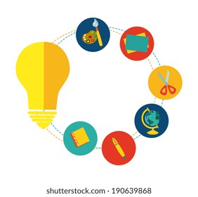 School design over white background, vector illustration