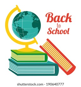 School design over white background, vector illustration