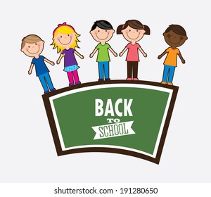 School design over white background, vector illustration