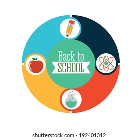 School design over white background, vector illustration