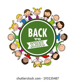 School design over white background, vector illustration
