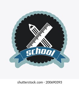 School design over  white background, vector illustration