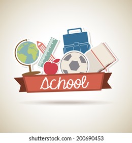 School design over white background, vector illustration