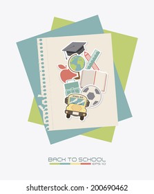 School design over  white background, vector illustration