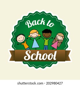 school design over white background vector illustration