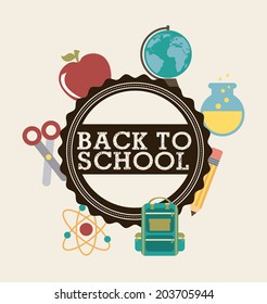School design over white background, vector illustration