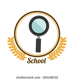 School design over white background, vector illustration