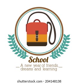 School design over white background, vector illustration