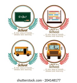 School design over white background, vector illustration