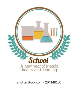 School design over white background, vector illustration