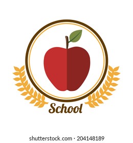 School design over white background, vector illustration