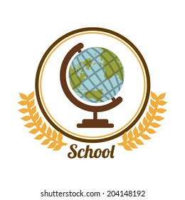School design over white background, vector illustration