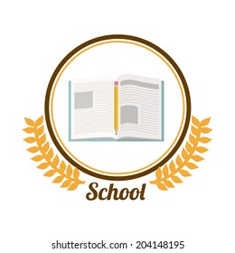 School design over white background, vector illustration