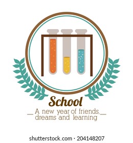 School design over white background, vector illustration