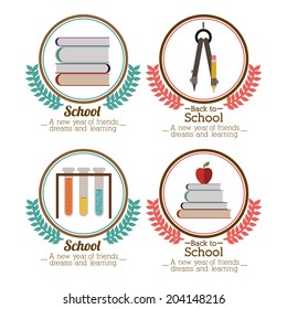 School design over white background, vector illustration