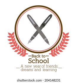 School design over white background, vector illustration