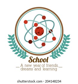 School design over white background, vector illustration