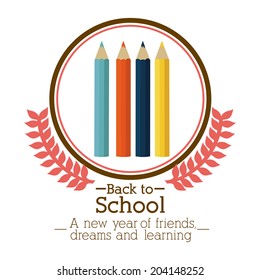 School design over white background, vector illustration