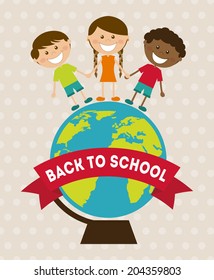 school design over white background vector illustration