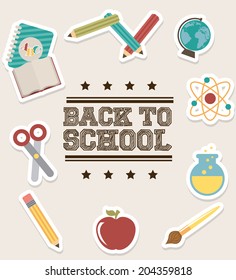 school design over white background vector illustration