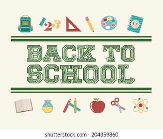 school design over white background vector illustration