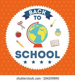 school design over white background vector illustration