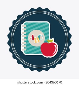 school design over white background vector illustration