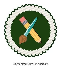 school design over white background vector illustration