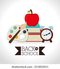 School design over white background, vector illustration