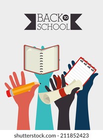 School design over white background, vector illustration
