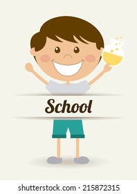 school design over white background vector illustration