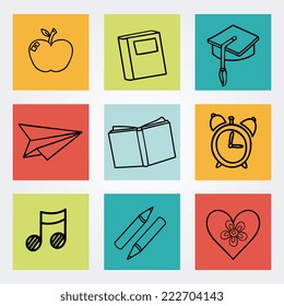 School design over white background, vector illustration