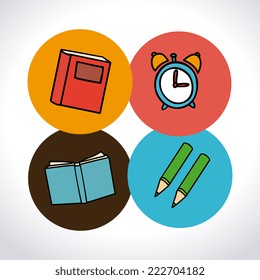 School design over white background, vector illustration