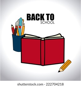 School design over white background, vector illustration