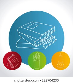 School design over white background, vector illustration