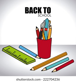 School design over white background, vector illustration