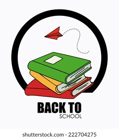 School design over white background, vector illustration