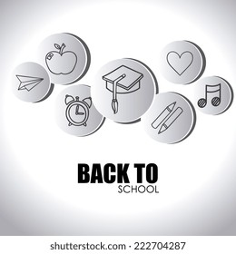 School design over white background, vector illustration